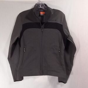 Merrell Charcoal Gray Areoblock Softshell Full Zip Jacket Size S
